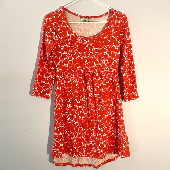 Boden Women's size 6 Medium Pink Red Floral 3/4 Sleeve Viscose Dress Workwear - Picture 1 of 8